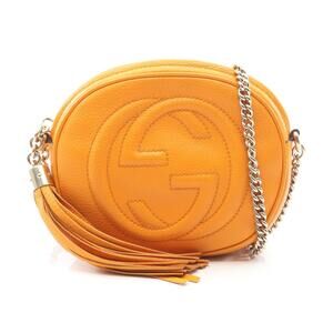 Gucci Soho Shoulder Bag Leather Orange
